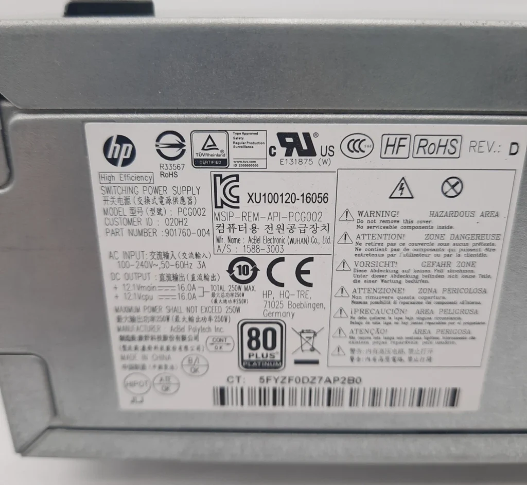 hp prodesk 400 g3 mt power supply