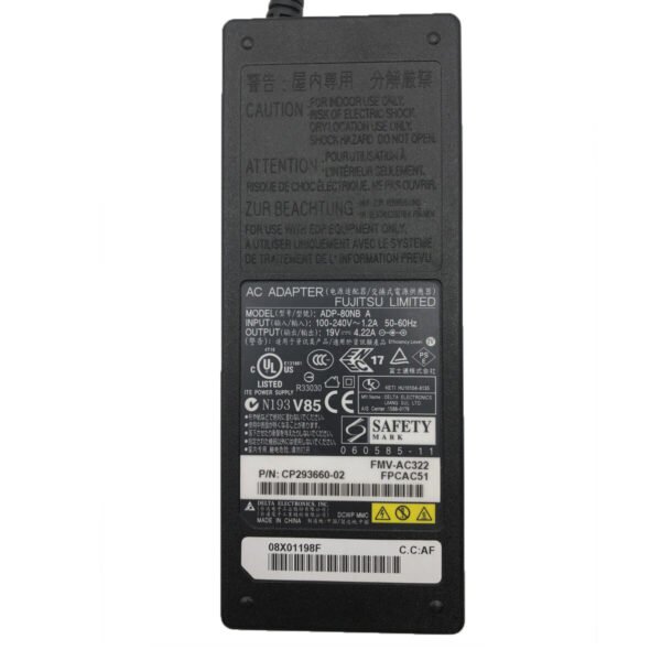 Fujitsu Lifebook  original Charger – 19V 4.22A Black Pin Adapter