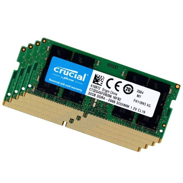 Crucial 32GB Single DDR4 2666 MT/S CL19 SODIMM 260-Pin Laptop RAM Memory