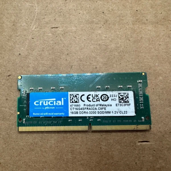 Crucial CT16G4SFRA32A memory module 16 GB 1 x 16 GB DDR4 3200 MHz Laptop Ram Memory