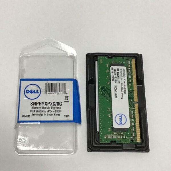 DELL 8GB DDR4 laptop RAM UPGRADE 260-pin SO-DIMM modules with speeds of 2133MHz, 2400MHz, 2666MHz, or 3200MHz,