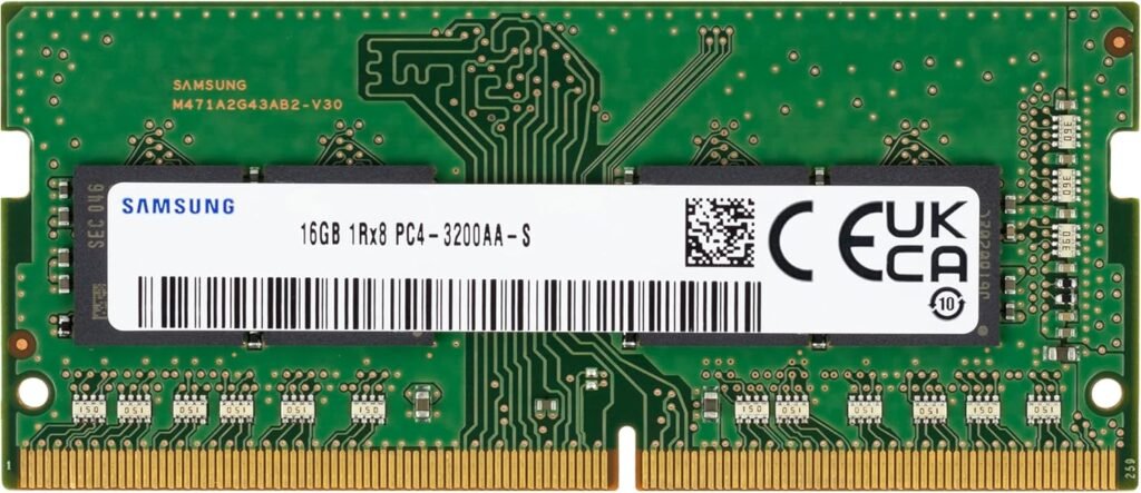 Samsung 16GB DDR4 3200MHz PC4-25600 (PC4-3200AA) CL22 SODIMM 1Rx8 Single Rank 1.2V 260-Pin Laptop, Notebook RAM Memory.