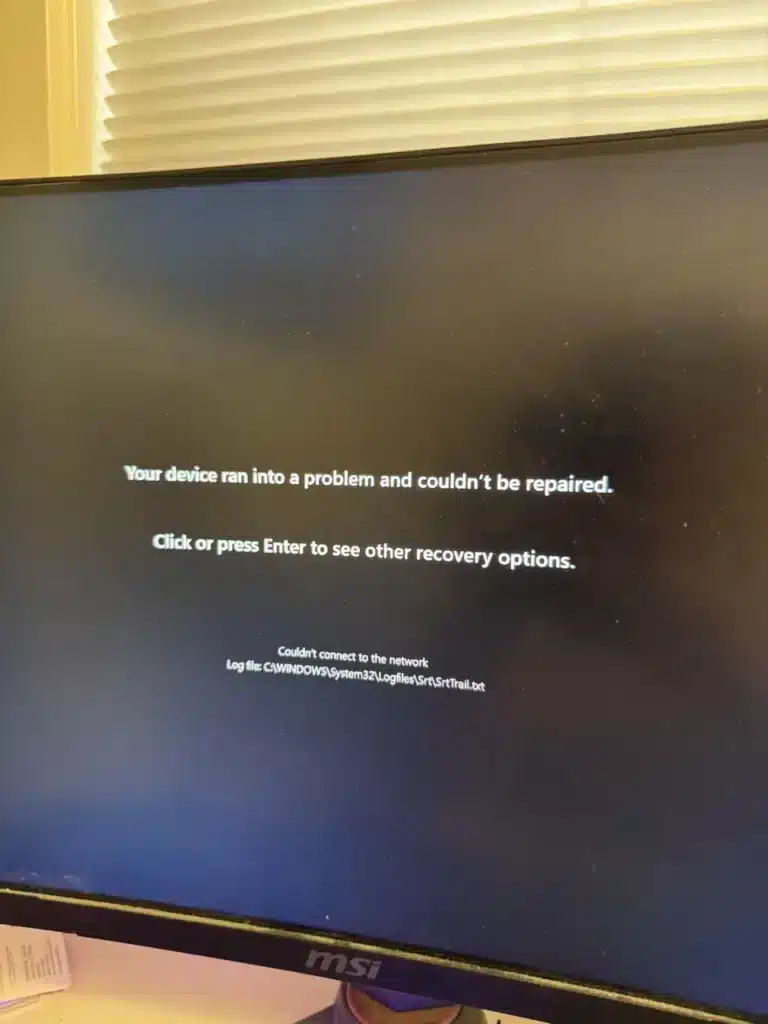 booting issues due to ram failure