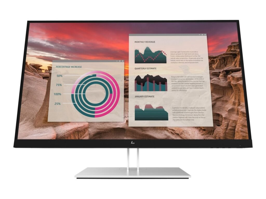 HP E27u G4 27-inch 2560 x 1440p QHD 60hz IPS USB-C Monitor
