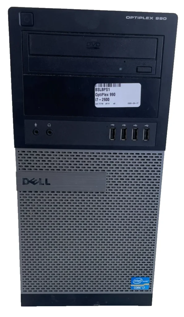 Dell OptiPlex 990 Tower Core i7-2600 3.40GHZ 8GB Ram 250 HDD