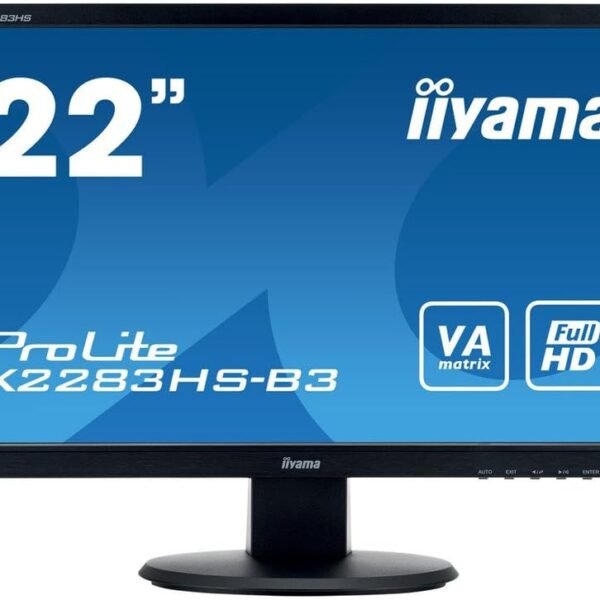 iiyama ProLite X2283HS-B3 Monitor, 22" VA LED Monitor